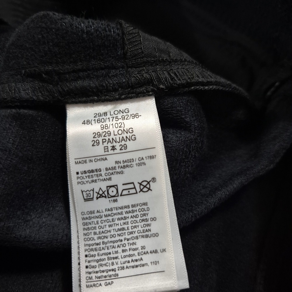 GAP Baby Boot Mid Rise Faux Leather Pants Black Women's Size 29 8 - Picture 11 of 12